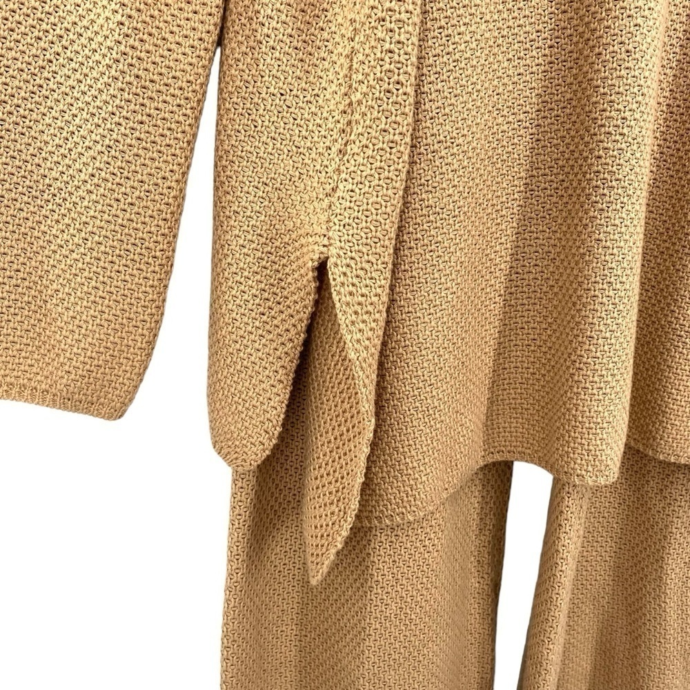 Moon Ryder Henley Waffle Knit Top and Pants 2 Piece Loungewear Set - Picture 7 of 15